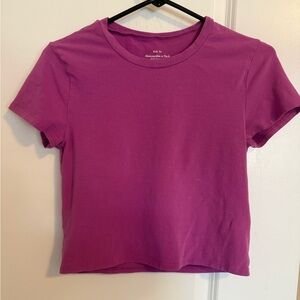 Abercrombie & Fitch Women's Pink Purple Short Sleeve Tee